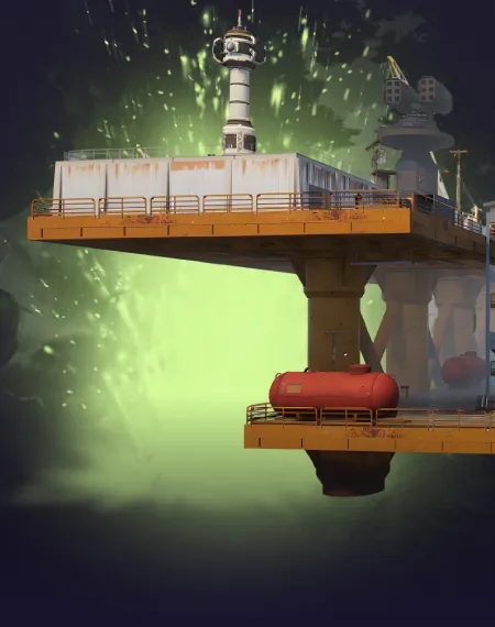 Barge Oil Rig Stronghold